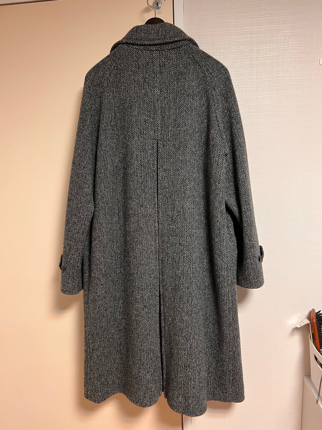 드레익스 해링본 울 래글런 코트 그레이 상품이미지2