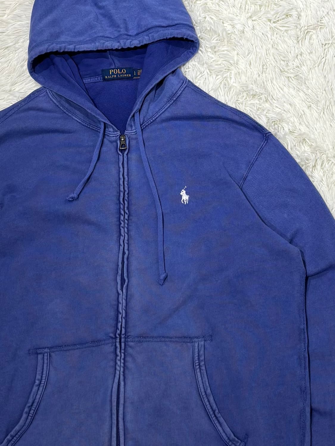 폴로랄프로렌 qr 화이트포니 워싱 후드집업 상품이미지5