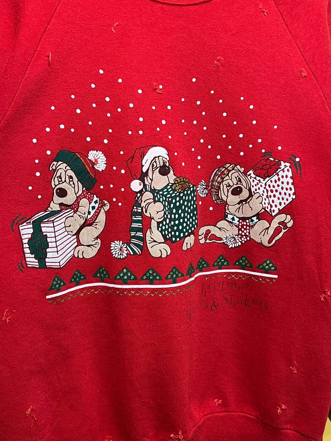 90s [여성L] USA 저지스 크리스마스 빈티지 맨투맨 상품이미지8