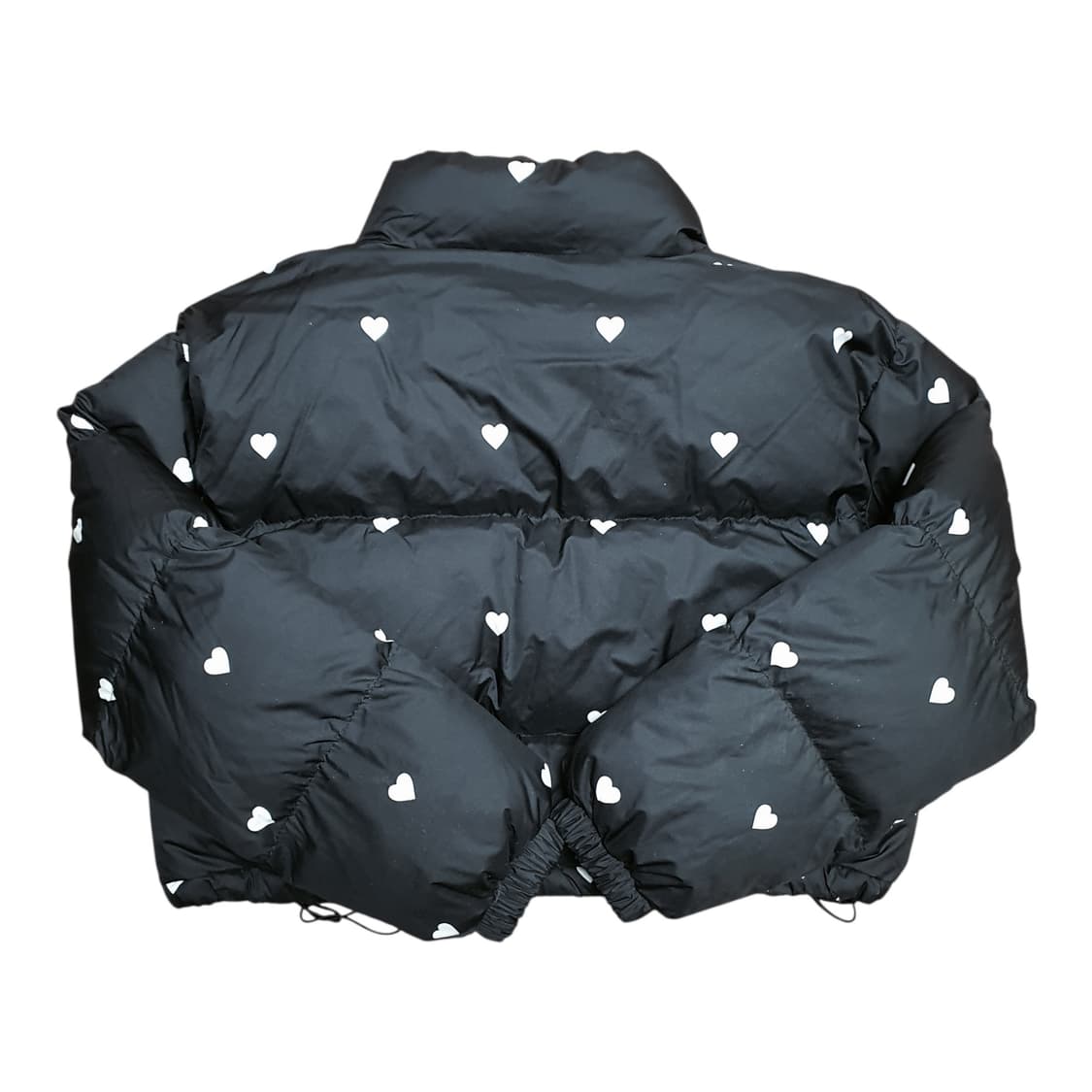 ✨ (바배) 하트 땡땡이 블랙 크롭 패딩  상품이미지2