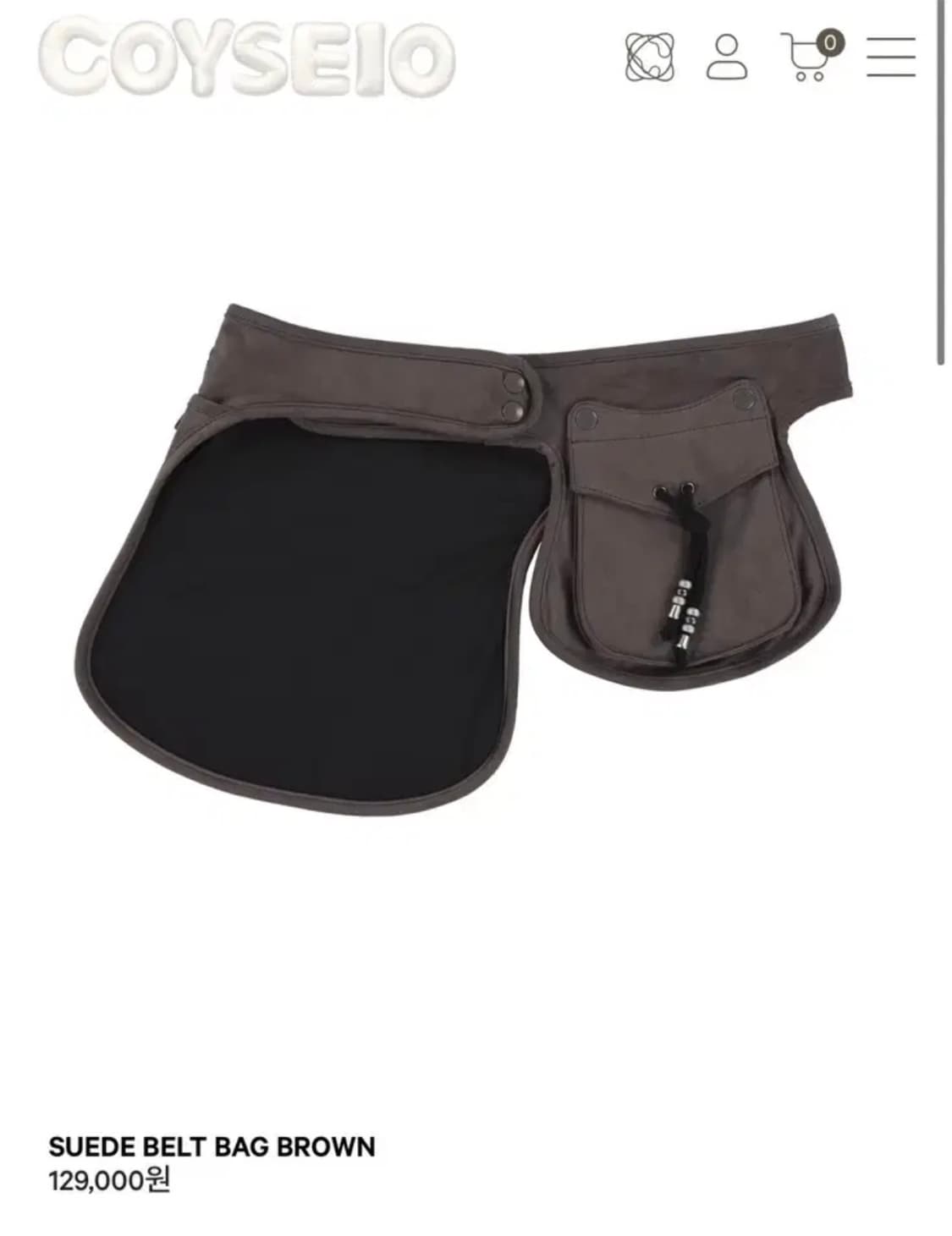 코이세이오 벨트백 브라운 상품이미지1