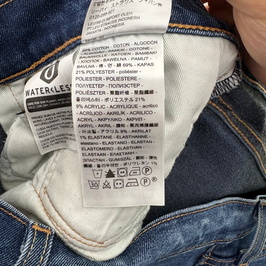 리바이스 데님 청바지 블루 36in 상품이미지7
