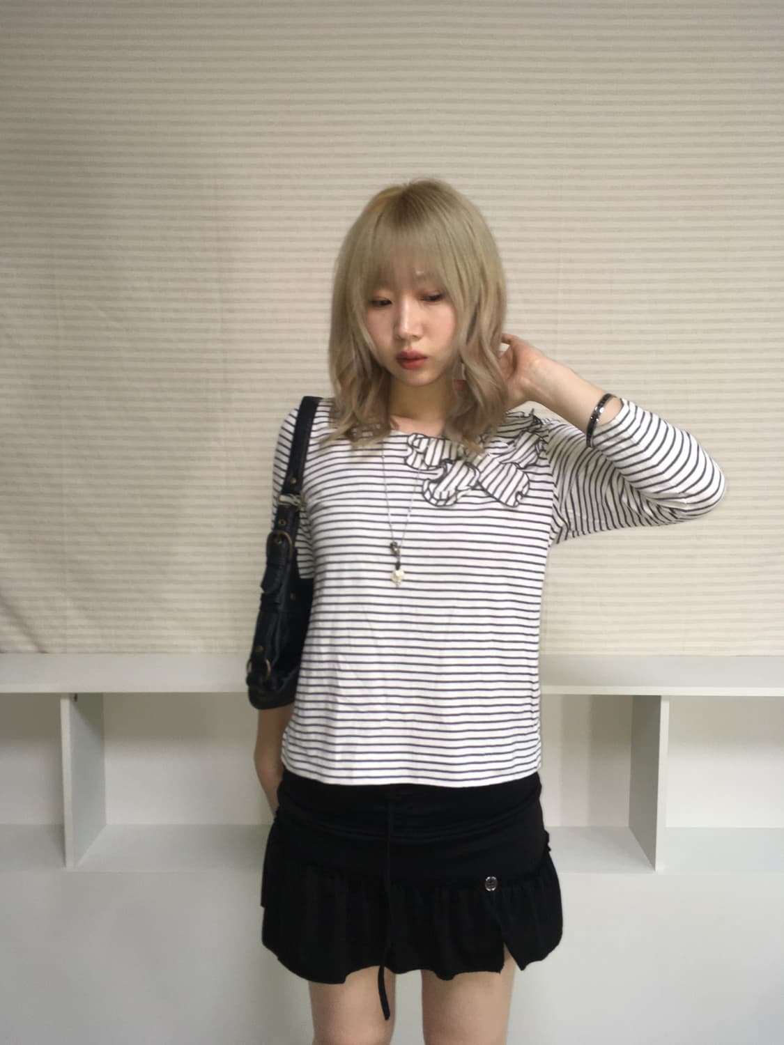 jpn vintage ribbon stripe t-shirt 상품이미지3
