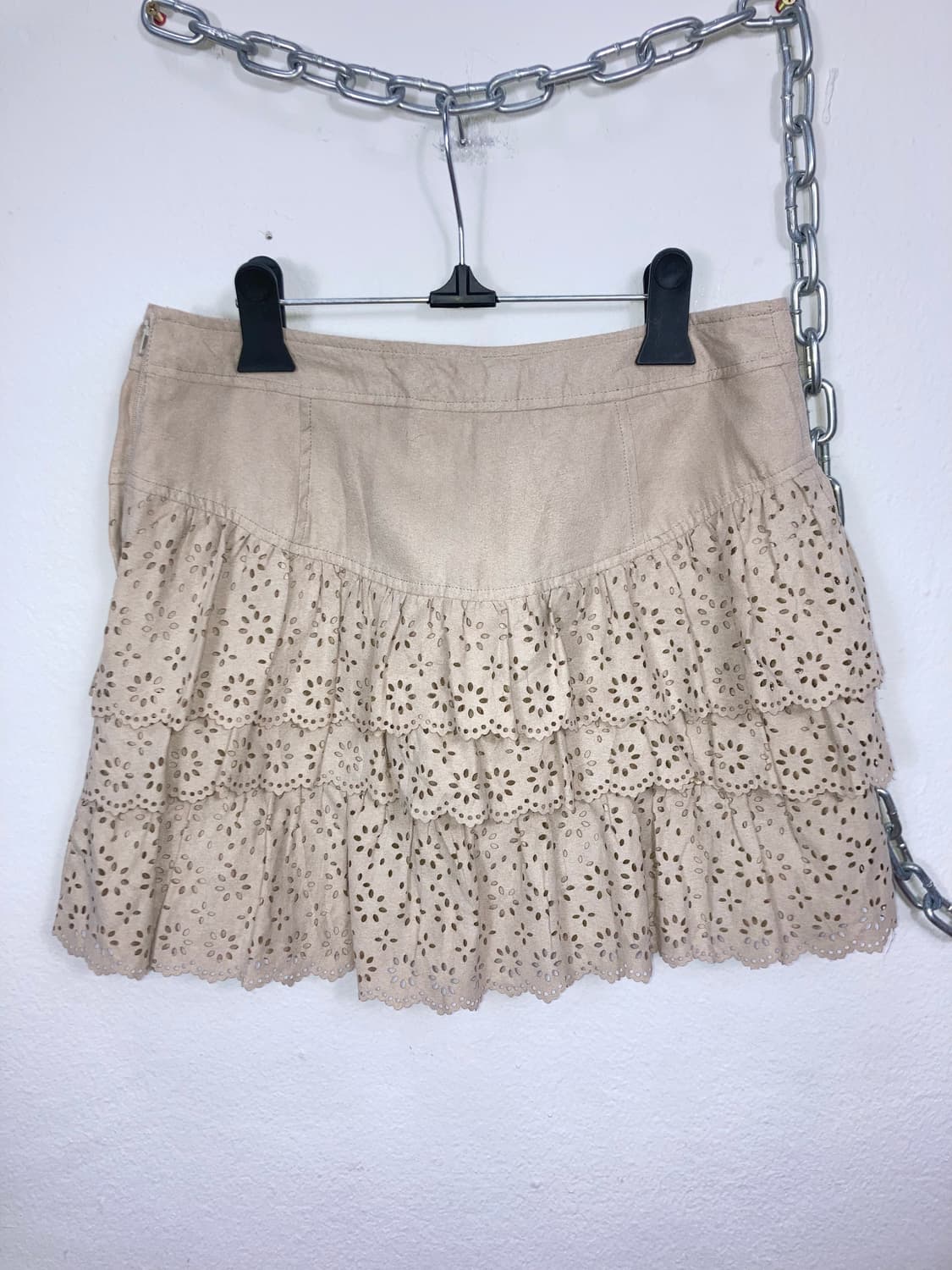 스웨이드 펀칭 스커트 상품이미지3