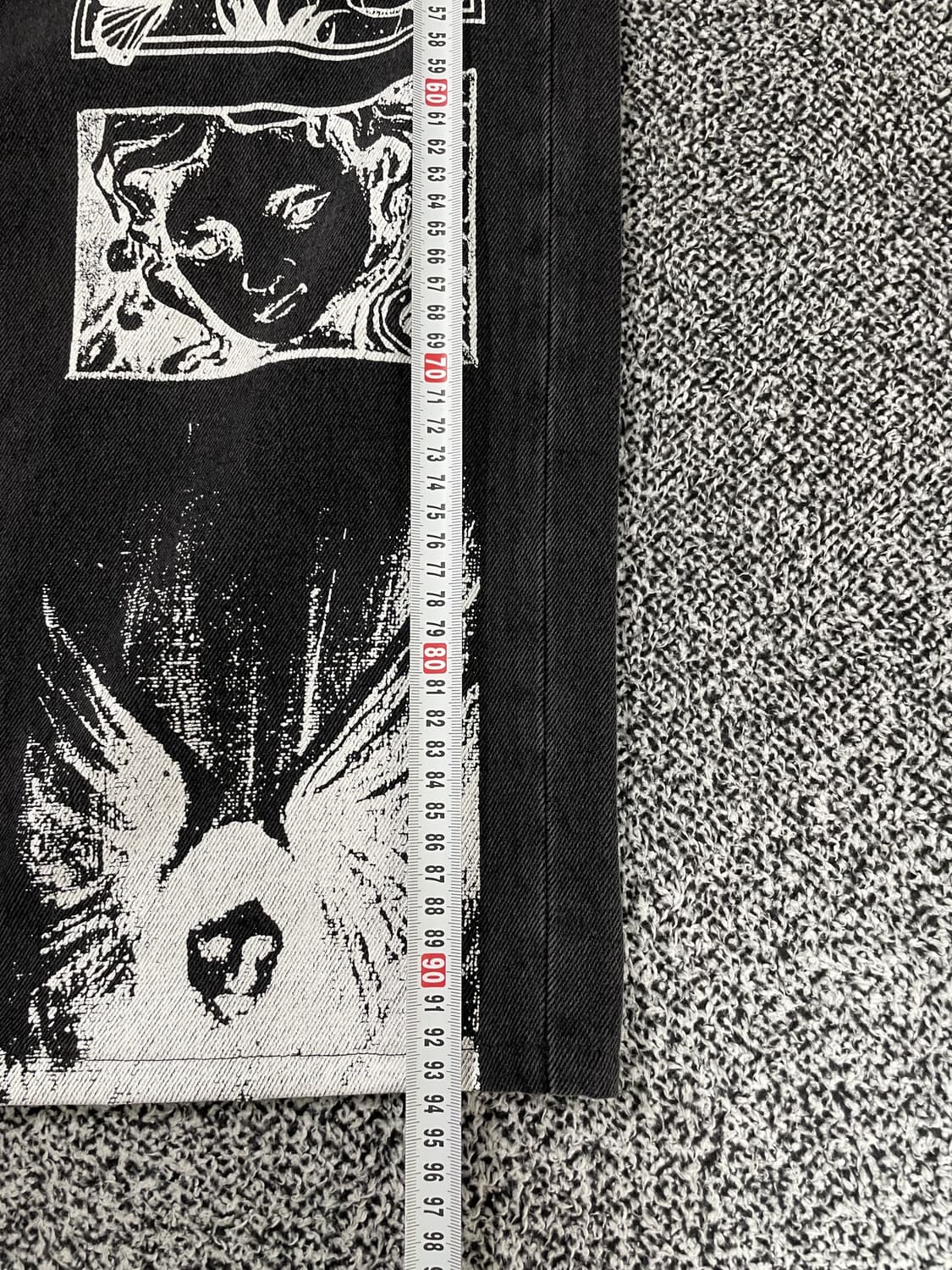 빈티지9. 오베이 Obey 하드워크 드림 데님 팬츠 흑청 청바지 프린팅 상품이미지7