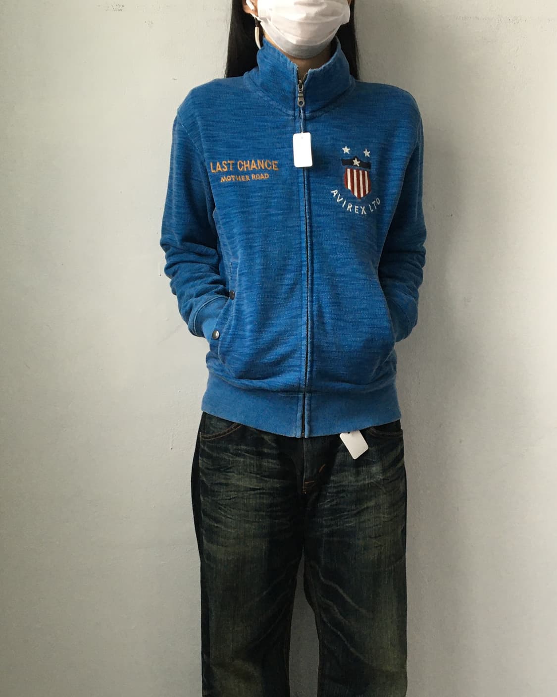 Avirex patch point high neck zip up 상품이미지6