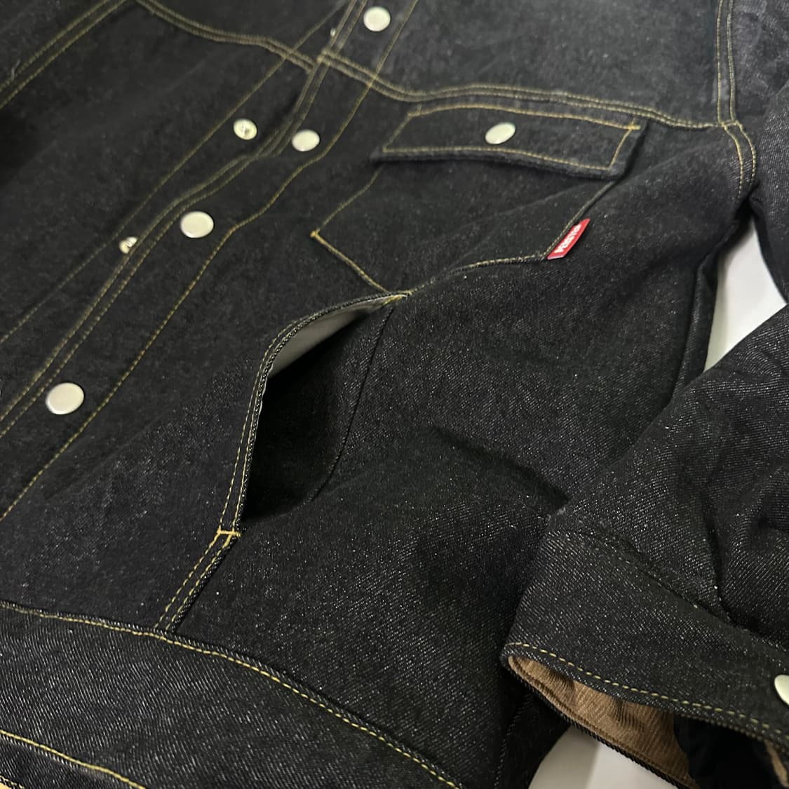 2XL 퍼스텝 안감양털 코듀로이배색 인디고 쉐르파자켓 상품이미지2