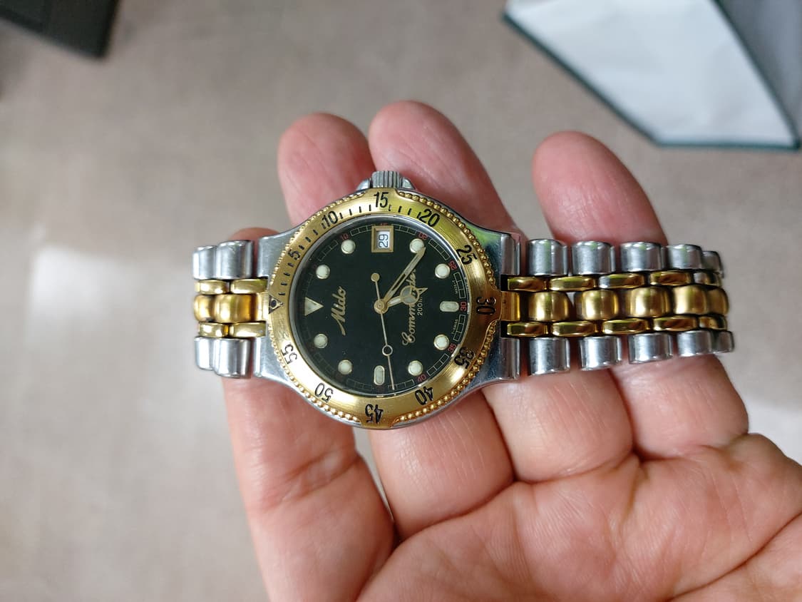 미도 Commander 금장 콤비 시계 상품이미지1