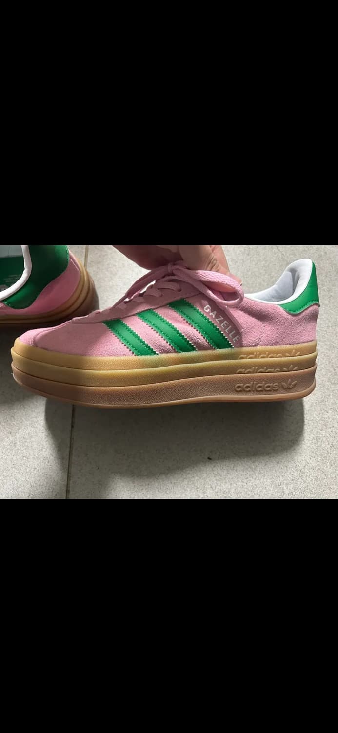 아디다스 가젤 볼드 핑크 그린 플랫폼 스니커즈 240 상품이미지6