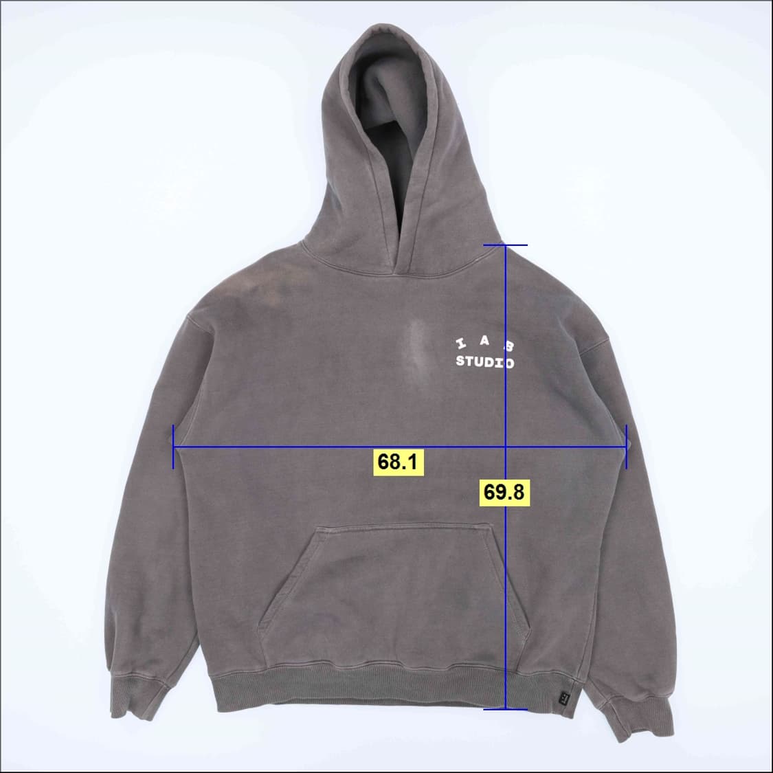 [2XL] 아이앱스튜디오 기모 피그먼트 후드티 0112J 상품이미지8