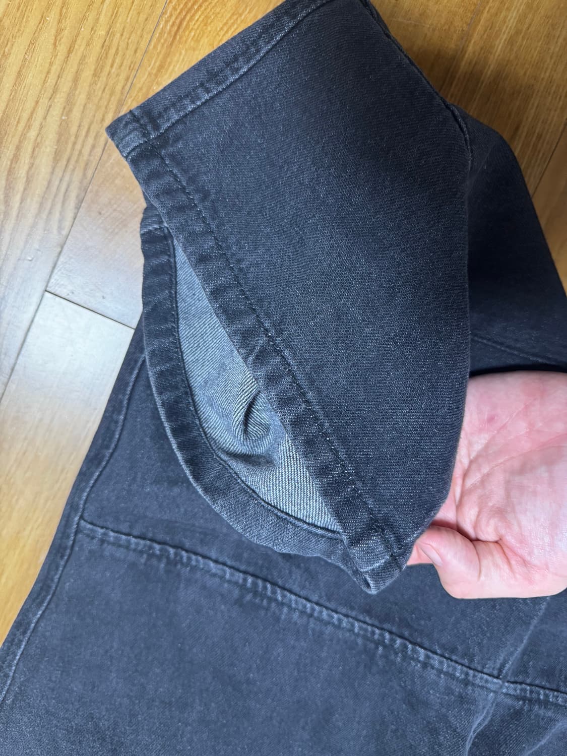 노이어 카고 흑청 팬츠 청바지 48사이즈 상품이미지5