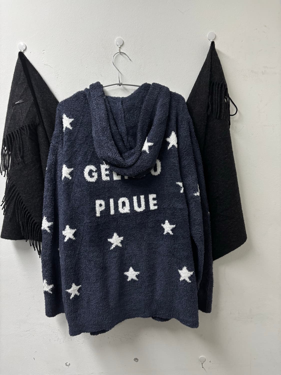  Star Print Fleece Over Fit Hoodie Zip U 상품이미지8