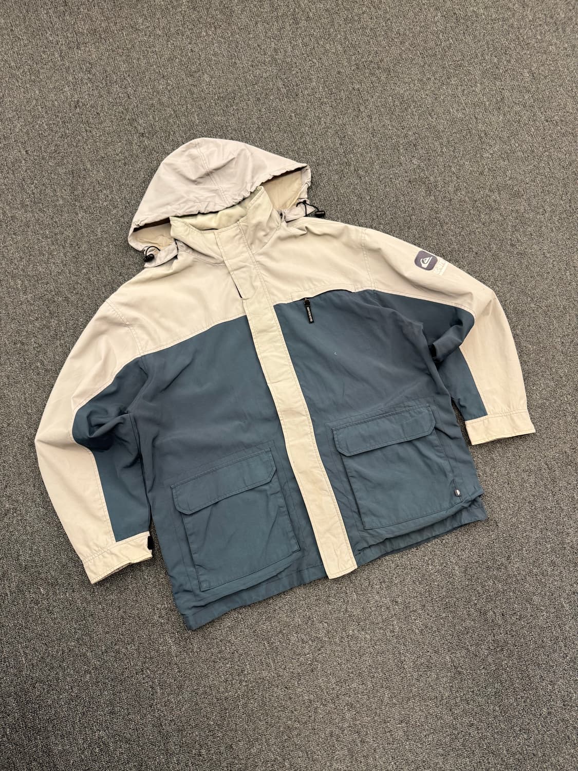 L)퀵실버 빈티지 올드스쿨 배색 바람막이 점퍼 상품이미지1