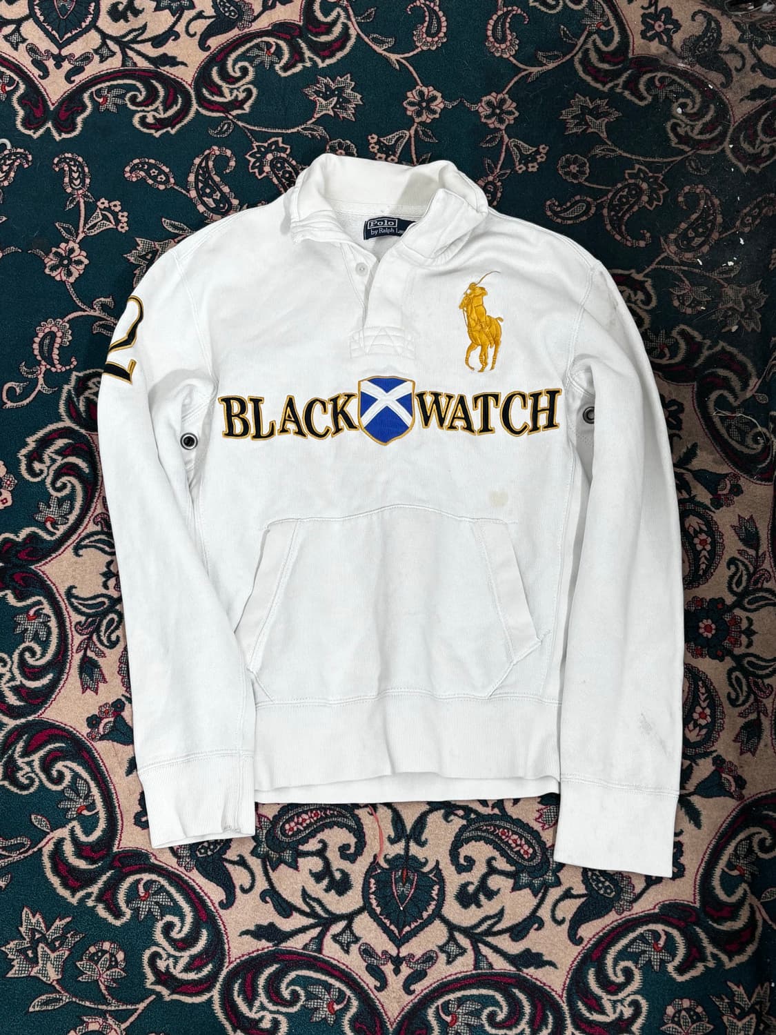 폴로 블랙와치 화이트 반집업  상품이미지3