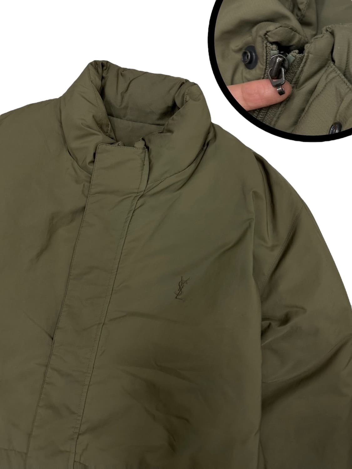 00s YSL 생로랑 구스다운 패딩 카키 (XXL)  상품이미지2