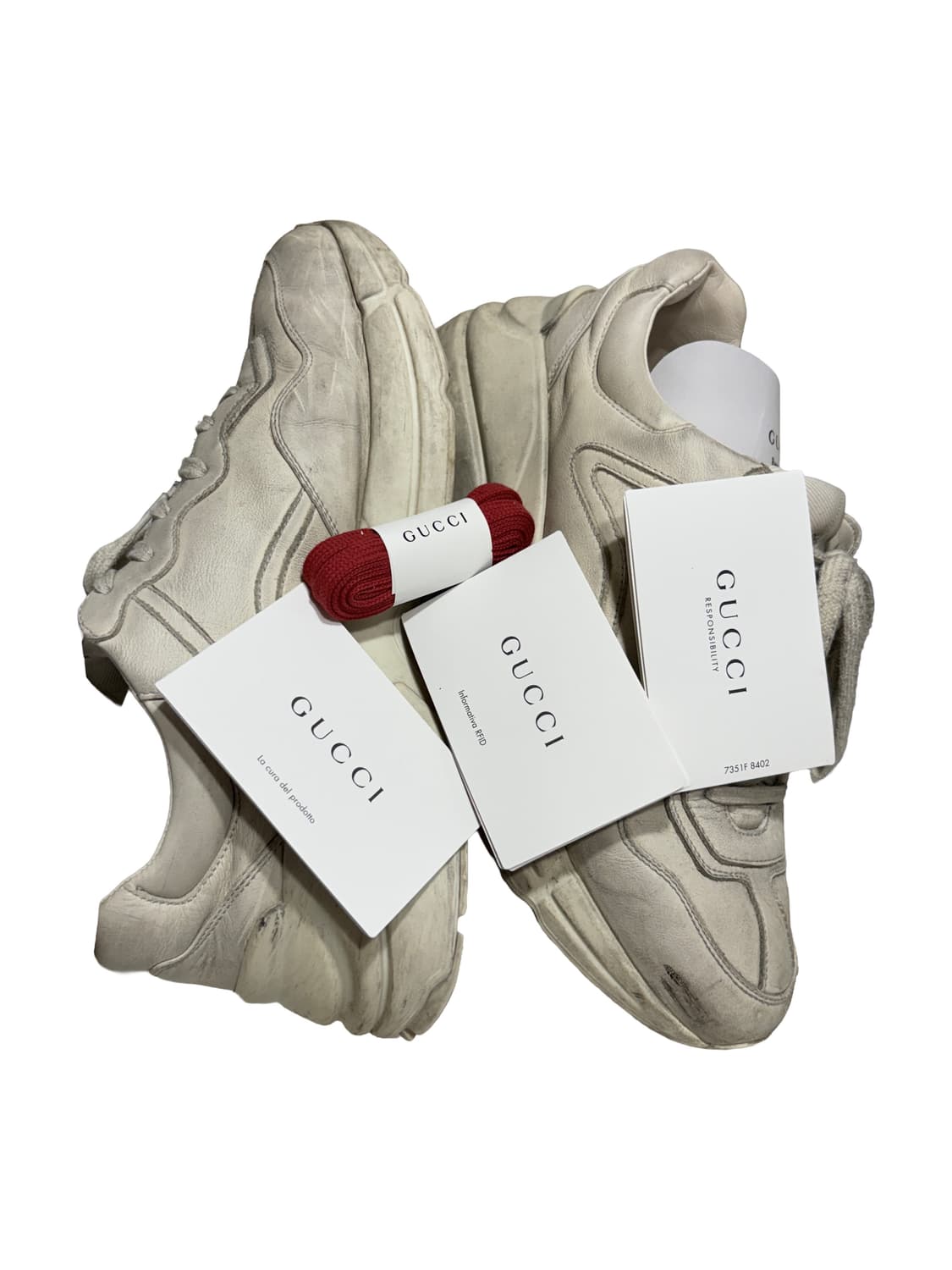 구찌 라이톤 더티 스니커즈 아이보리 GUCCI RHYTON DIRTY 상품이미지3