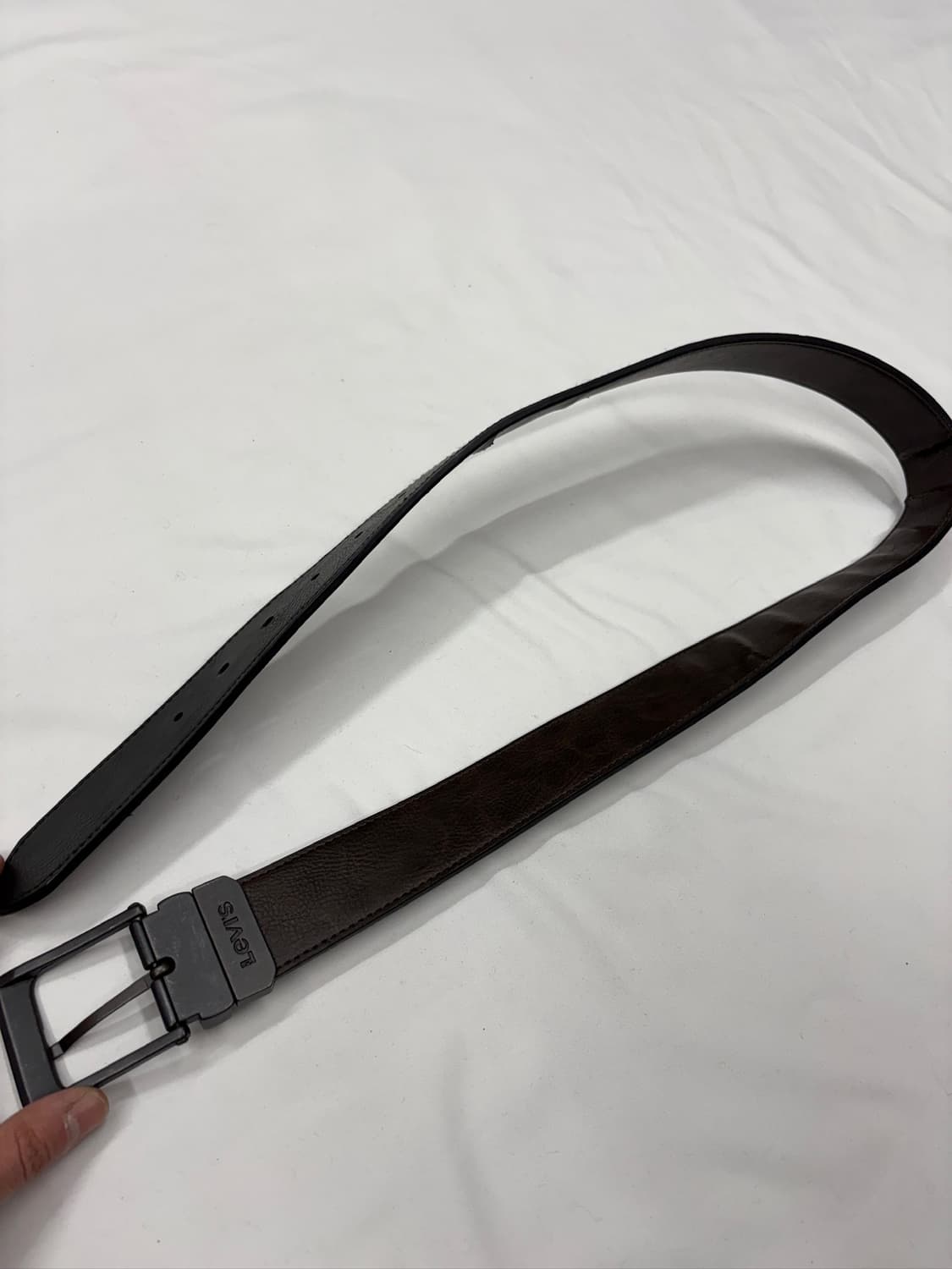 리바이스 빈티지 올블랙 레더 벨트 상품이미지4