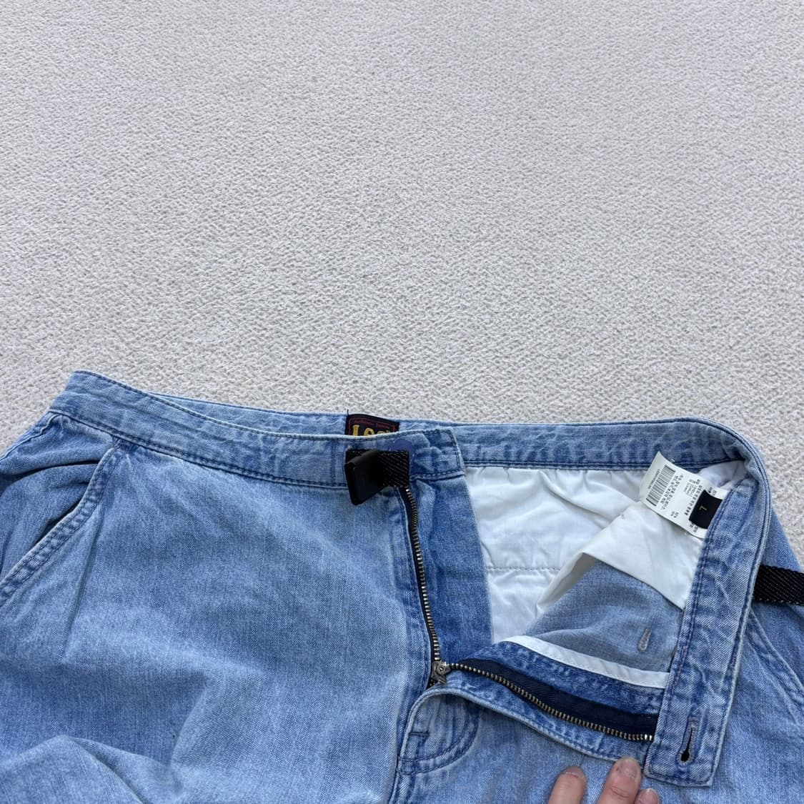 L 리 웨빙 벨트 린넨 데님 팬츠 0423E 상품이미지4