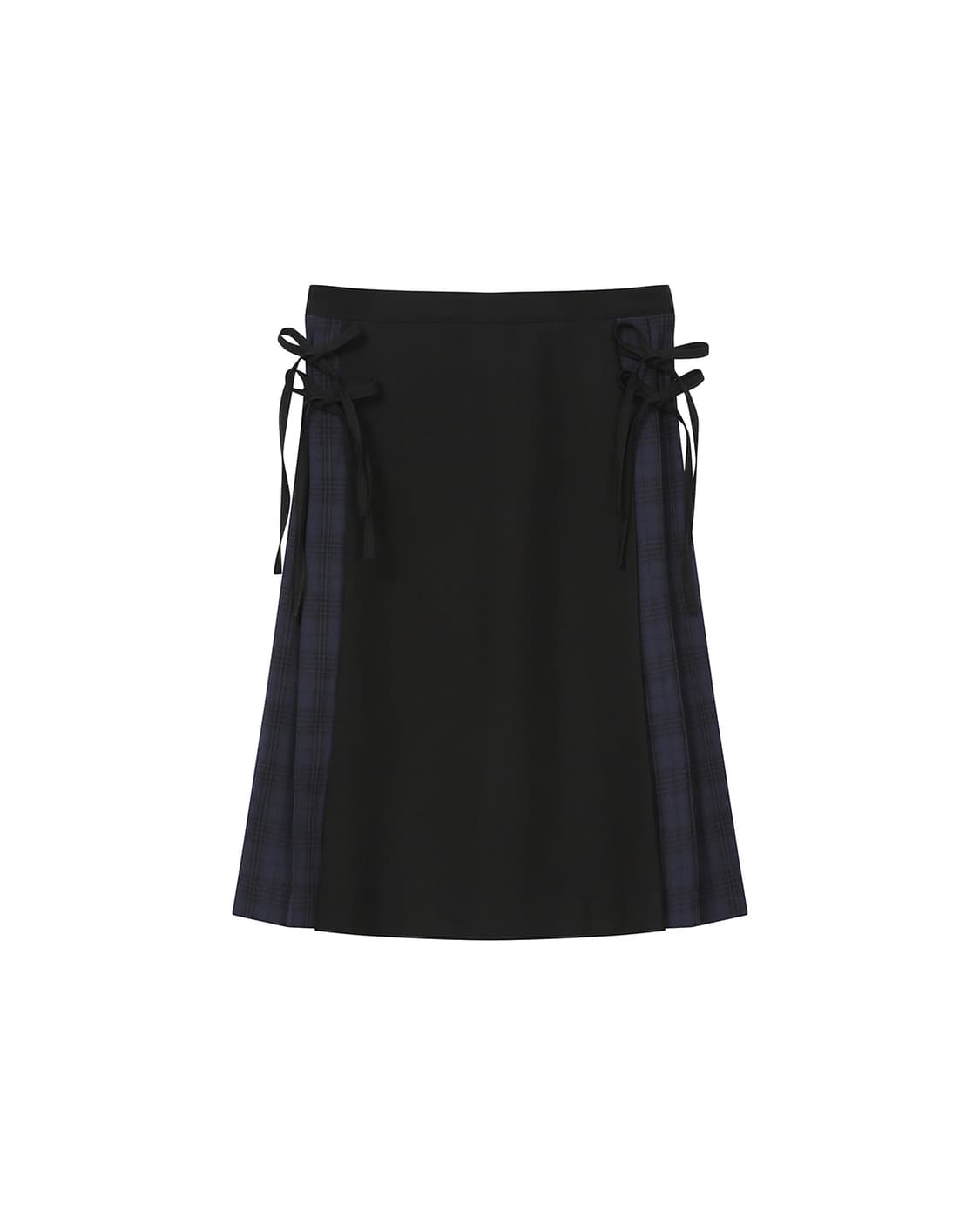미세키서울 Side bow pleats midi skirt BLACK 상품이미지1