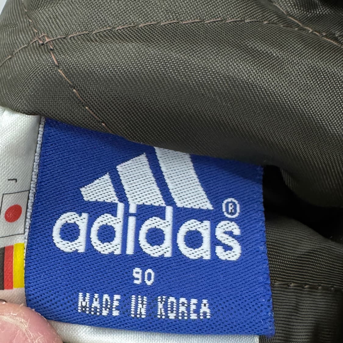 아디다스 90s 카키 삼선 올드스쿨 바람막이 트랙팬츠 상품이미지6