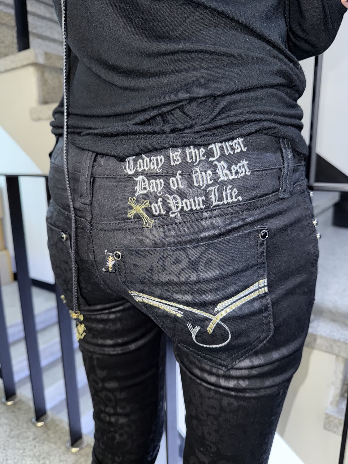 gothic cross leopard pants 상품이미지7