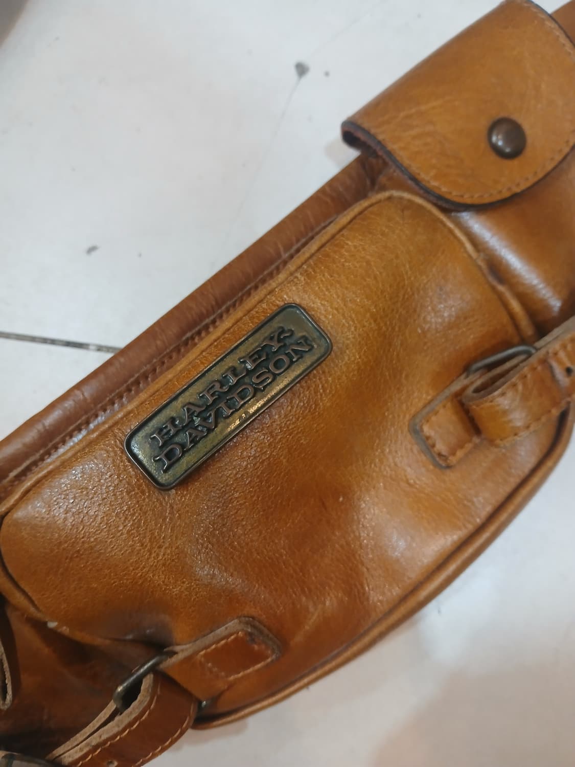 할리데이비슨 가죽 힙색 상품이미지2