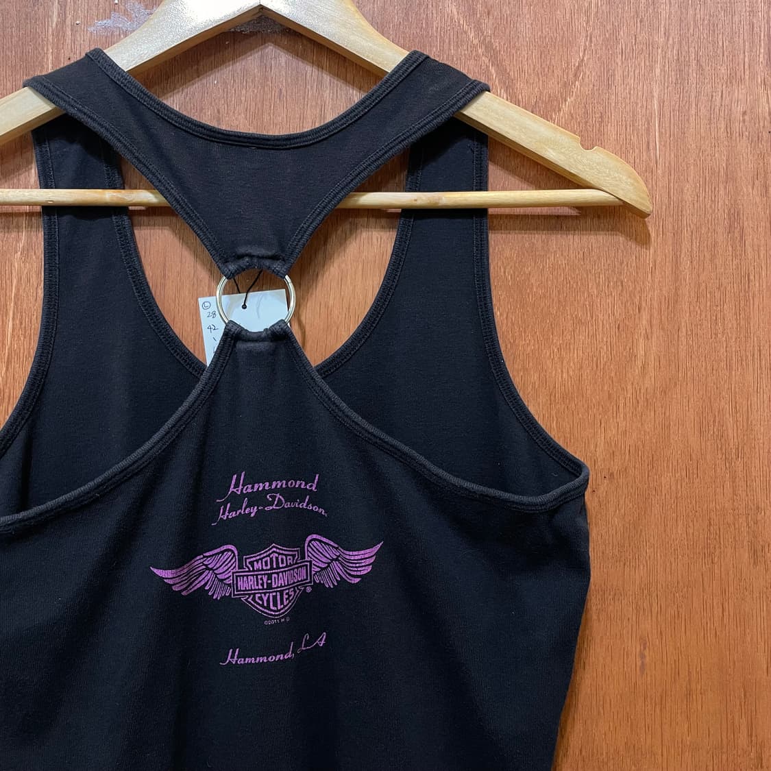 (L) USA Harley Davidson 할리 프린팅 슬리브리스 나시 상품이미지5