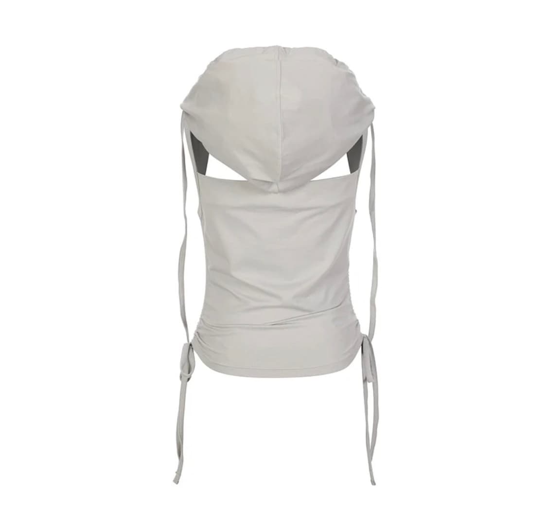 라라폭스 HOODED DREAPING SLEEVELESS 상품이미지7