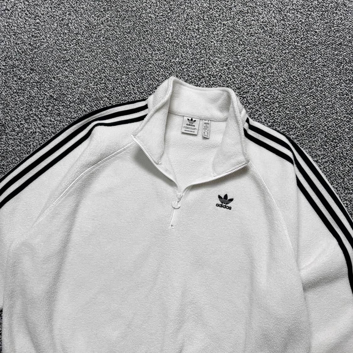 Name : 아디다스 시그니처로고 화이트컬러 반집업 후리스 :) 상품이미지2