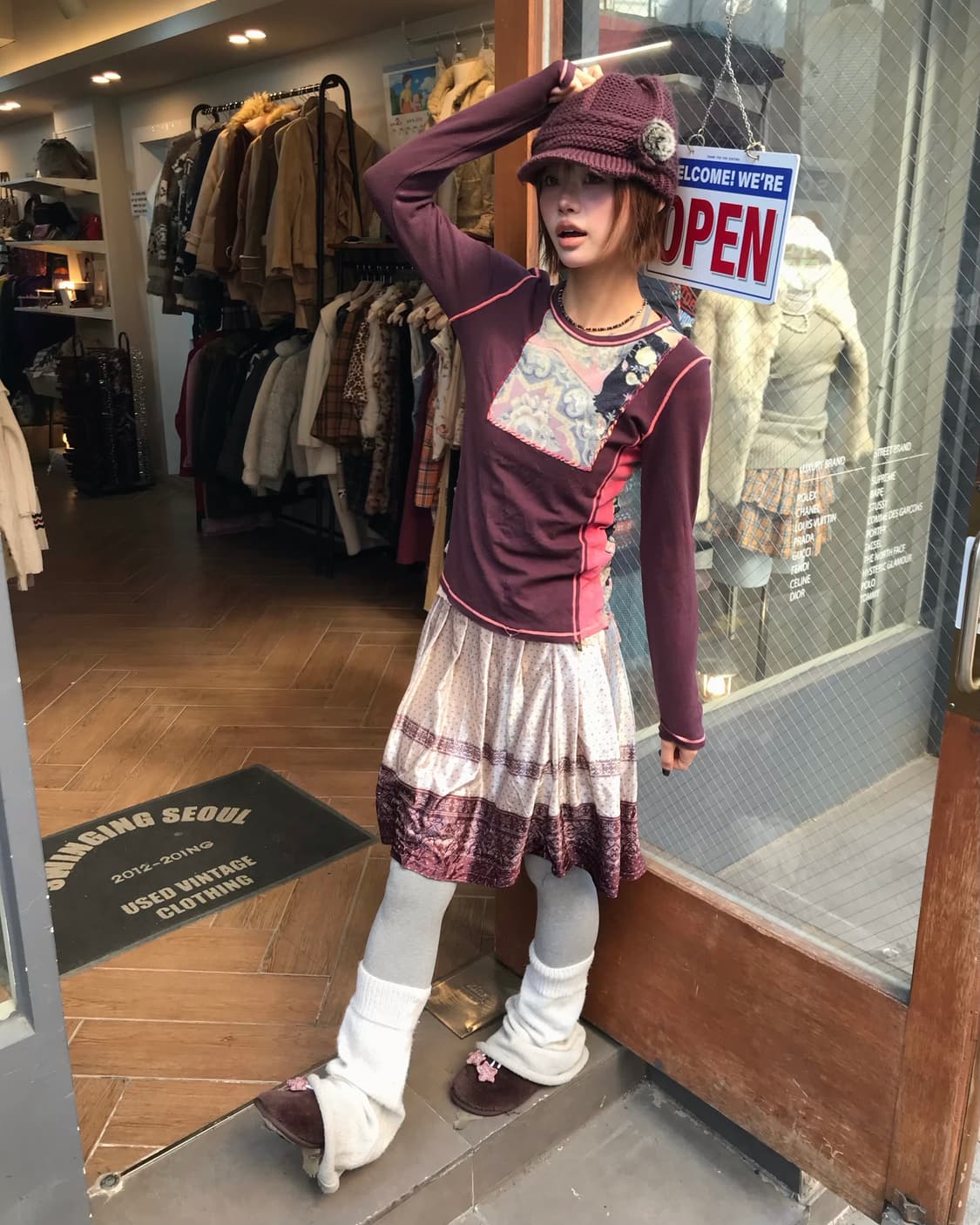 🥀No. 버건디 패치 모리걸 Set 🥀 상품이미지2