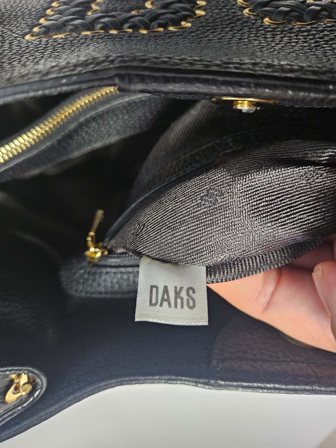 닥스 DAKS DD 위빙 레더 토트백 (블랙) 상품이미지6