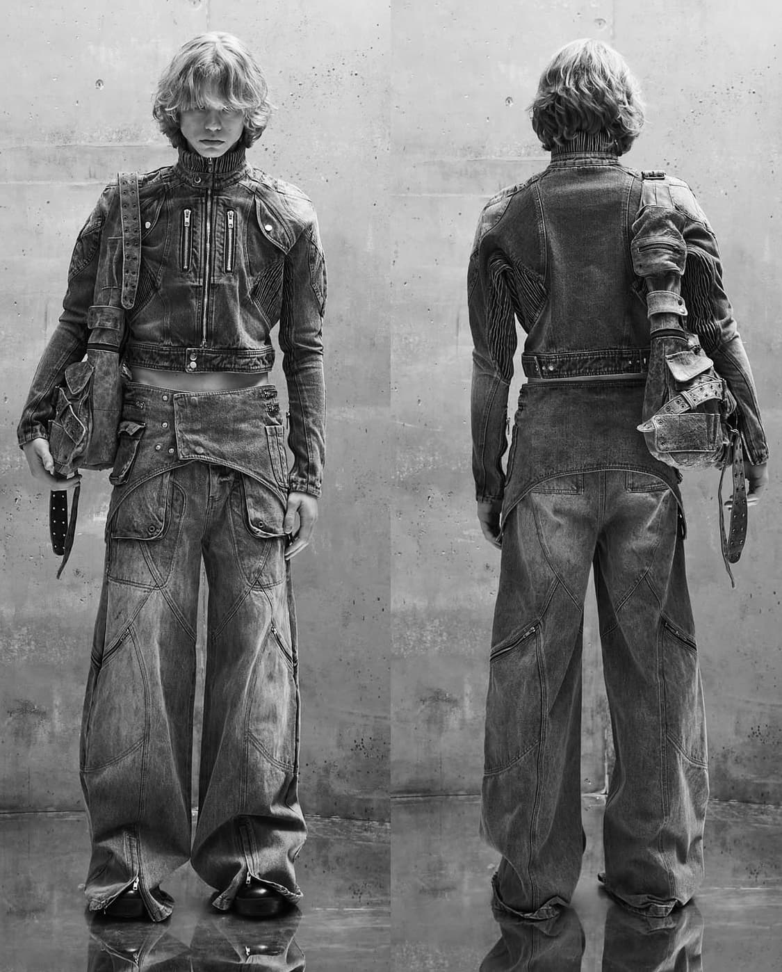 NO/FAITH STUDIOS 멀티 포켓 백 - 다크 그린 상품이미지7