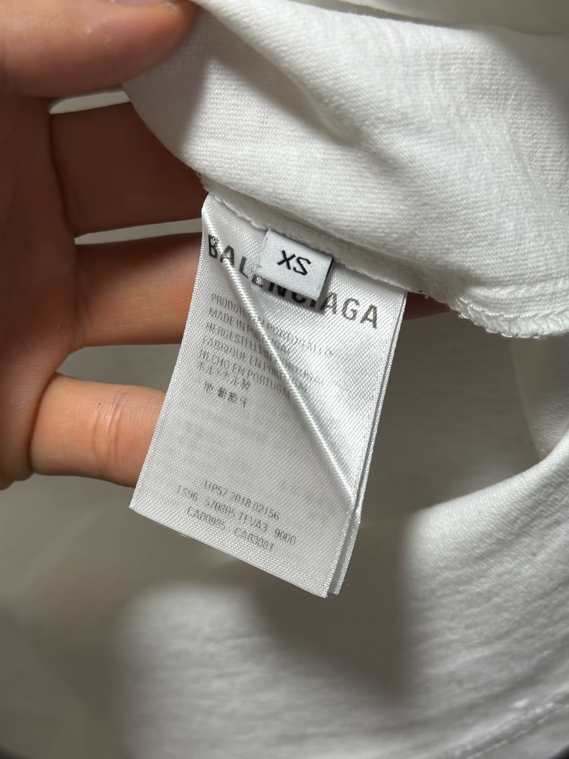 발렌시아가 연료 게이지 티셔츠 화이트 XS 상품이미지6