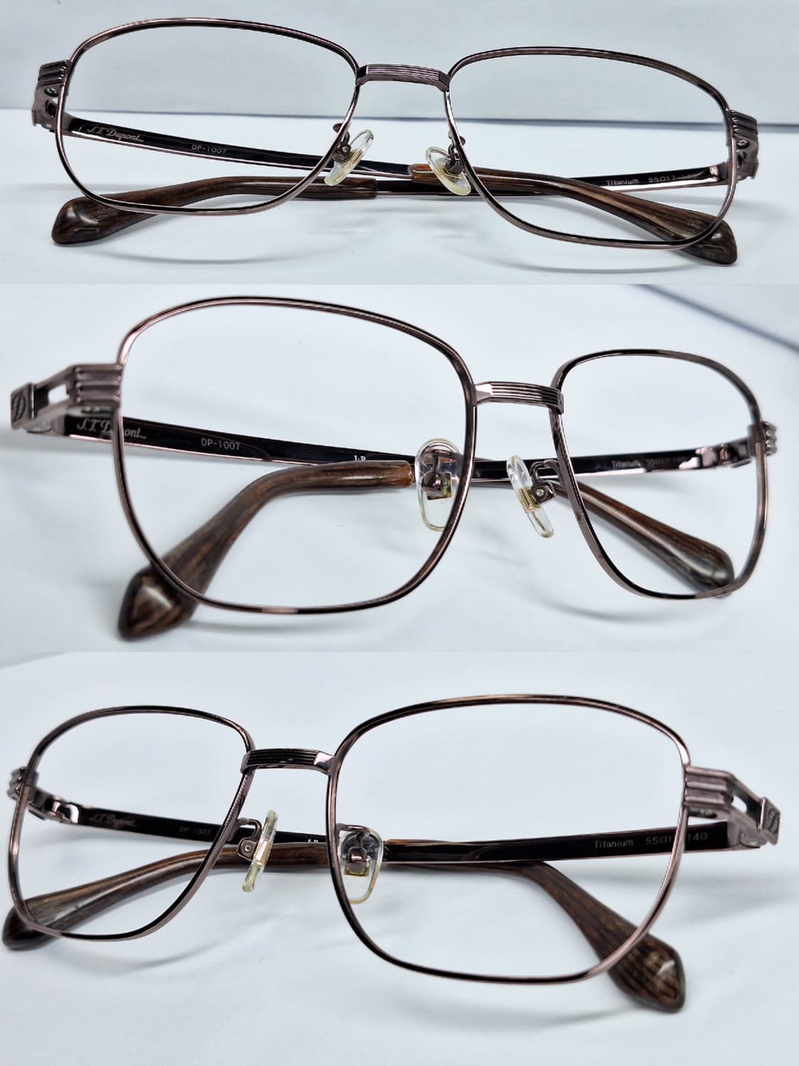 듀퐁 DP-1007 티타늄 IP 이온 도금 웰링턴 브라운 안경테 안경 상품이미지4