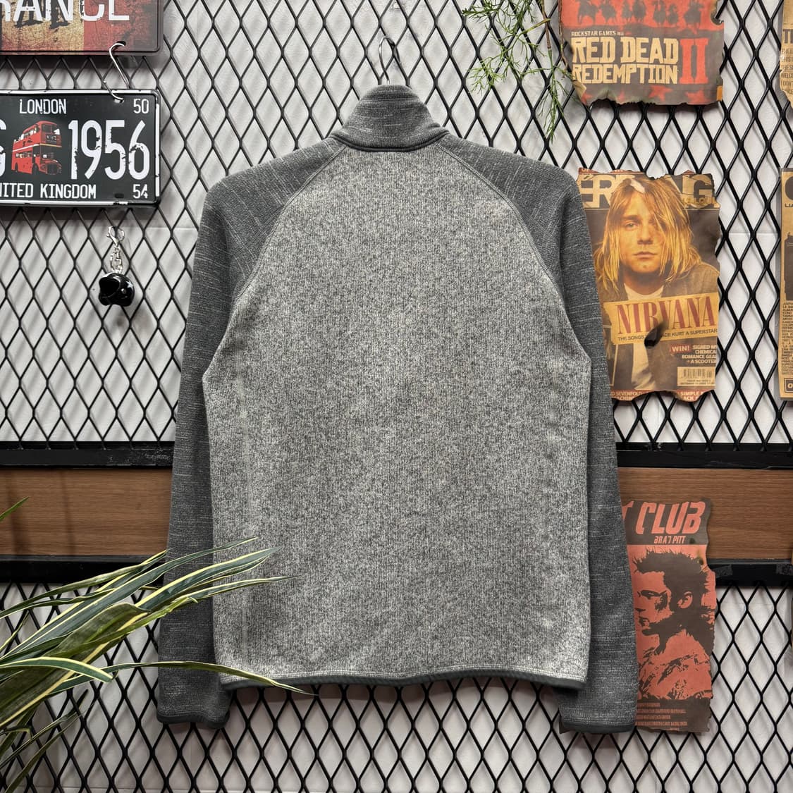 파타고니아 베터 스웨터 배색 하프 집업 전면 로고 포인트 그레이 상품이미지2