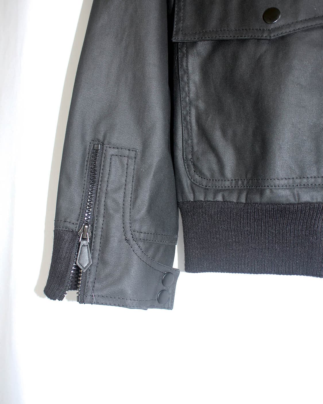 Coated sleeve panel-detail 2way bomber  상품이미지9