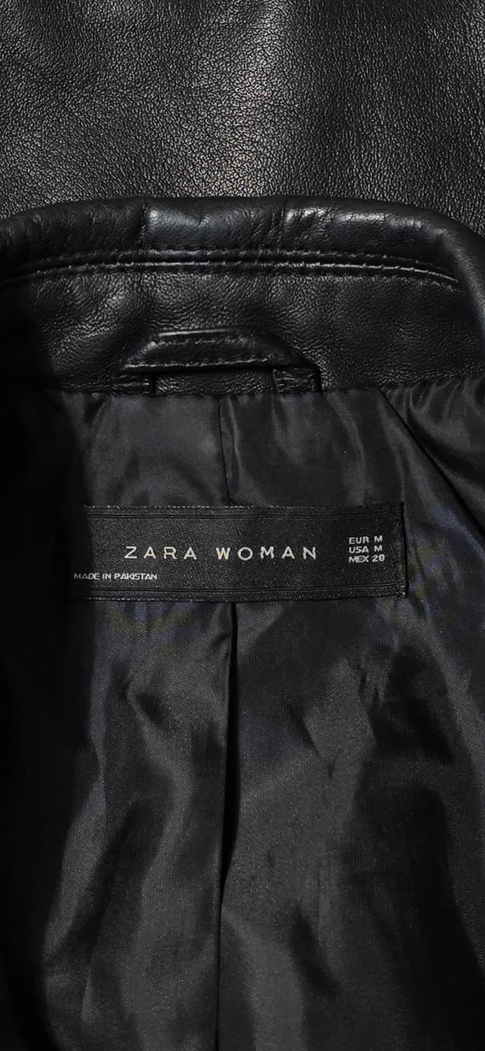 자라 우먼 양가죽 라이더 자켓 M 상품이미지3
