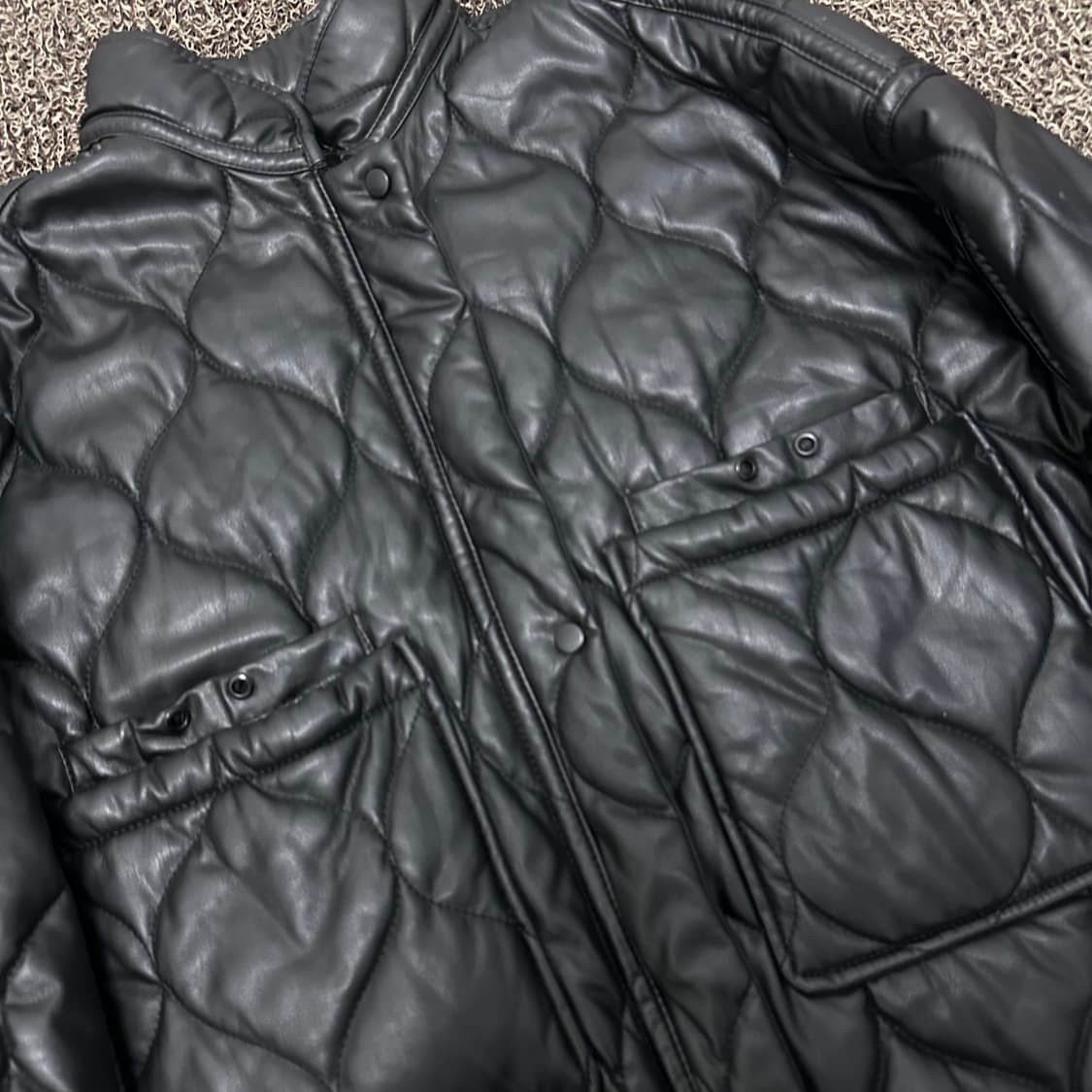 ZARA 자라 여성 퀄팅 레더 자켓 점퍼 L 상품이미지3