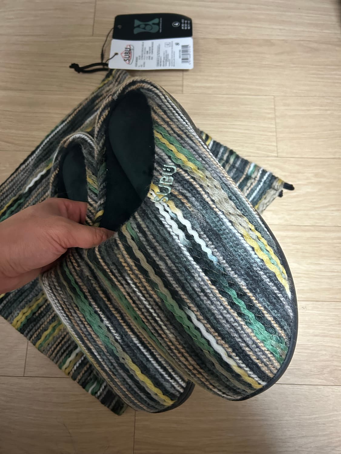 SUBU 패커블 방한 슬리퍼 비비드모자이크 4사이즈 상품이미지2