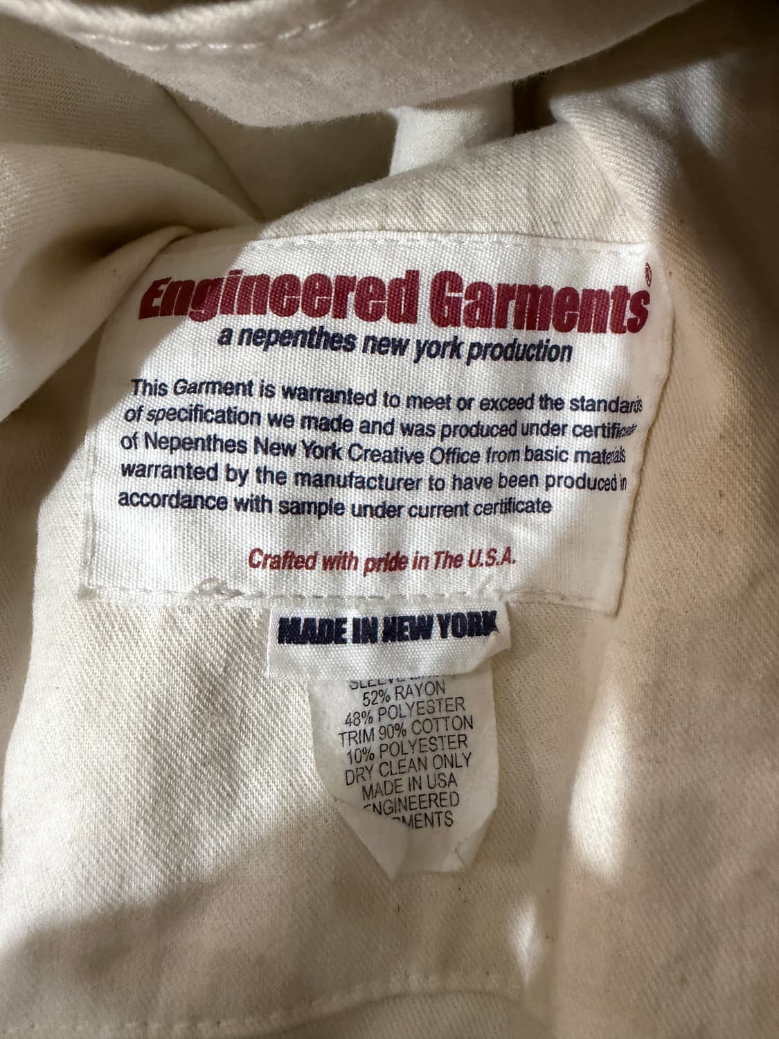 엔지니어드 가먼츠 헤링본 울 코트 상품이미지6