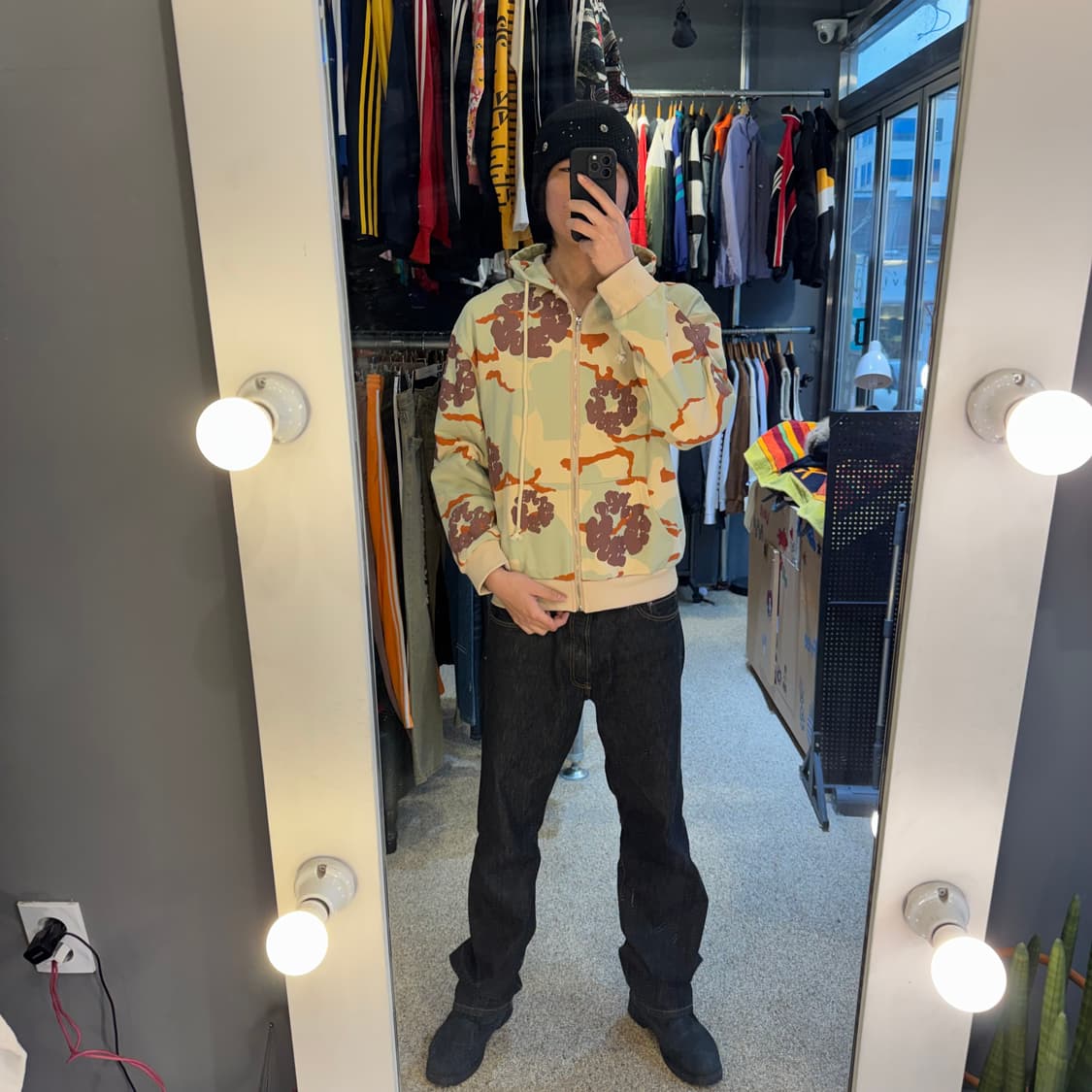 데님 티어스 후드집업 상품이미지1