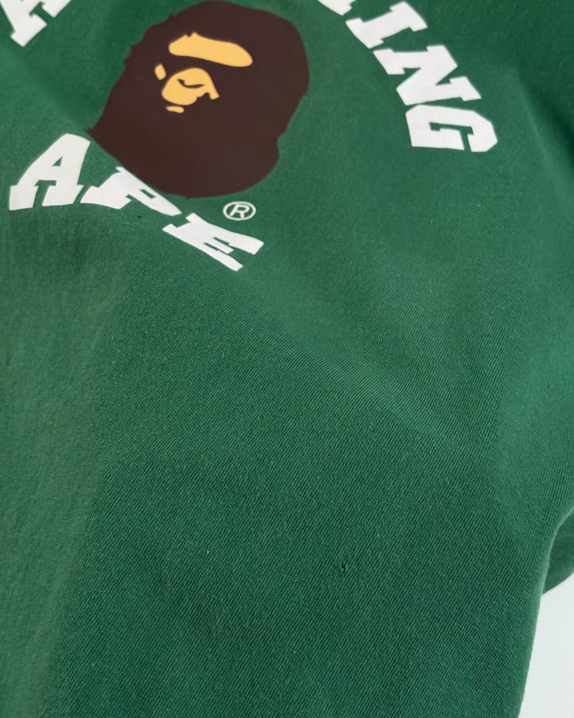 BAPE 베이프 컬리지 사루 그린컬러 티셔츠 상품이미지6