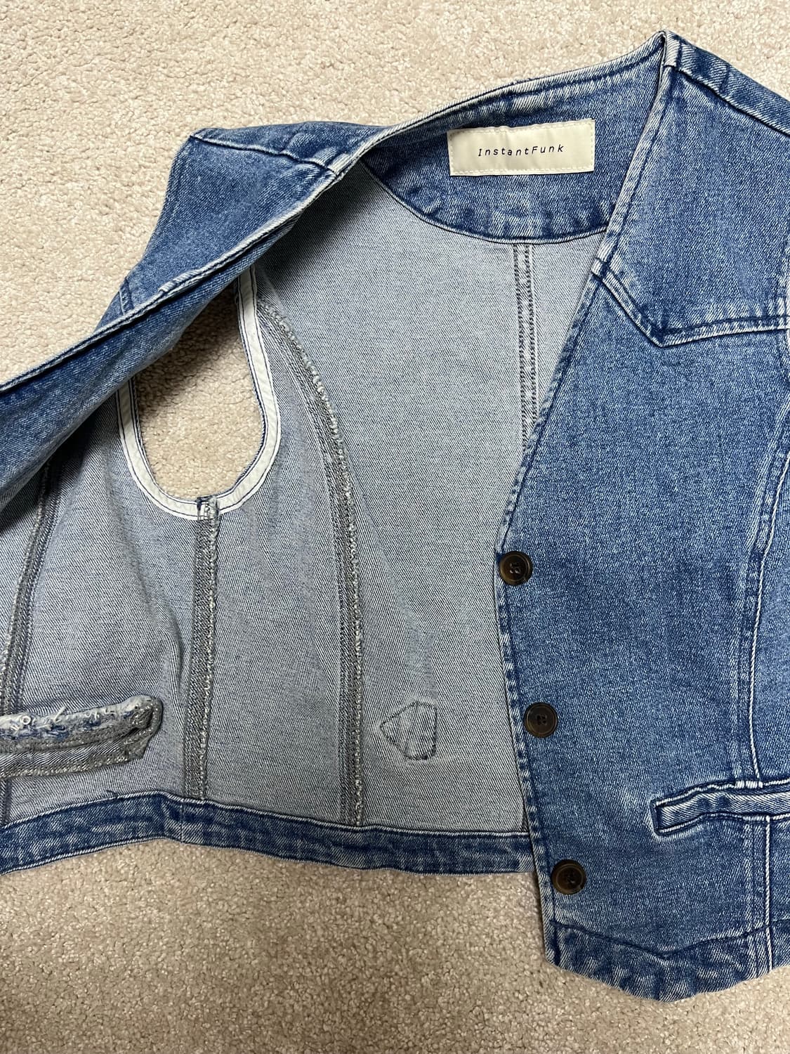 인스턴트 데님 조끼 상품이미지2