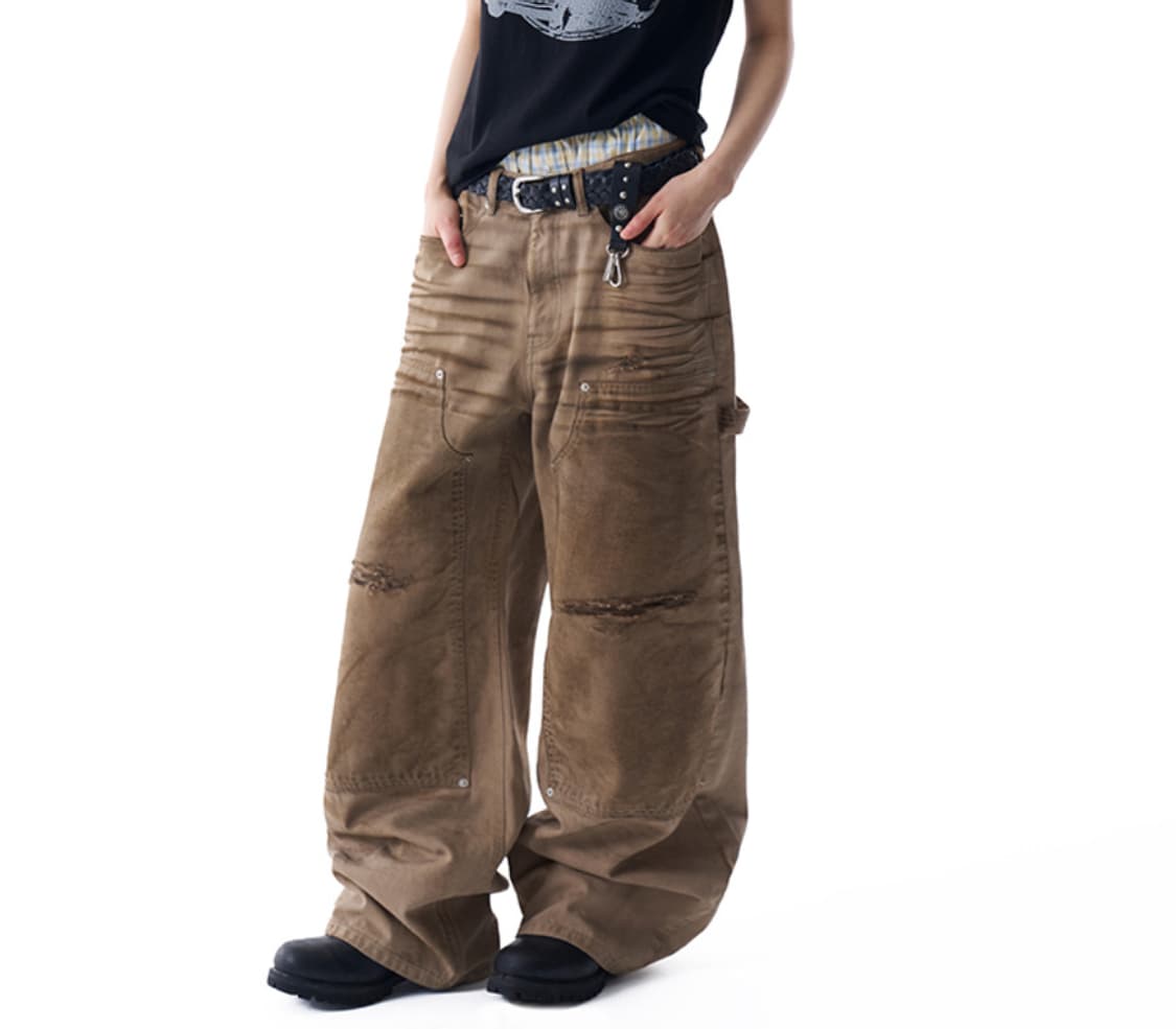 AAKAM 아캄 Dirty Washed Cotton Pants 코튼팬츠 상품이미지1