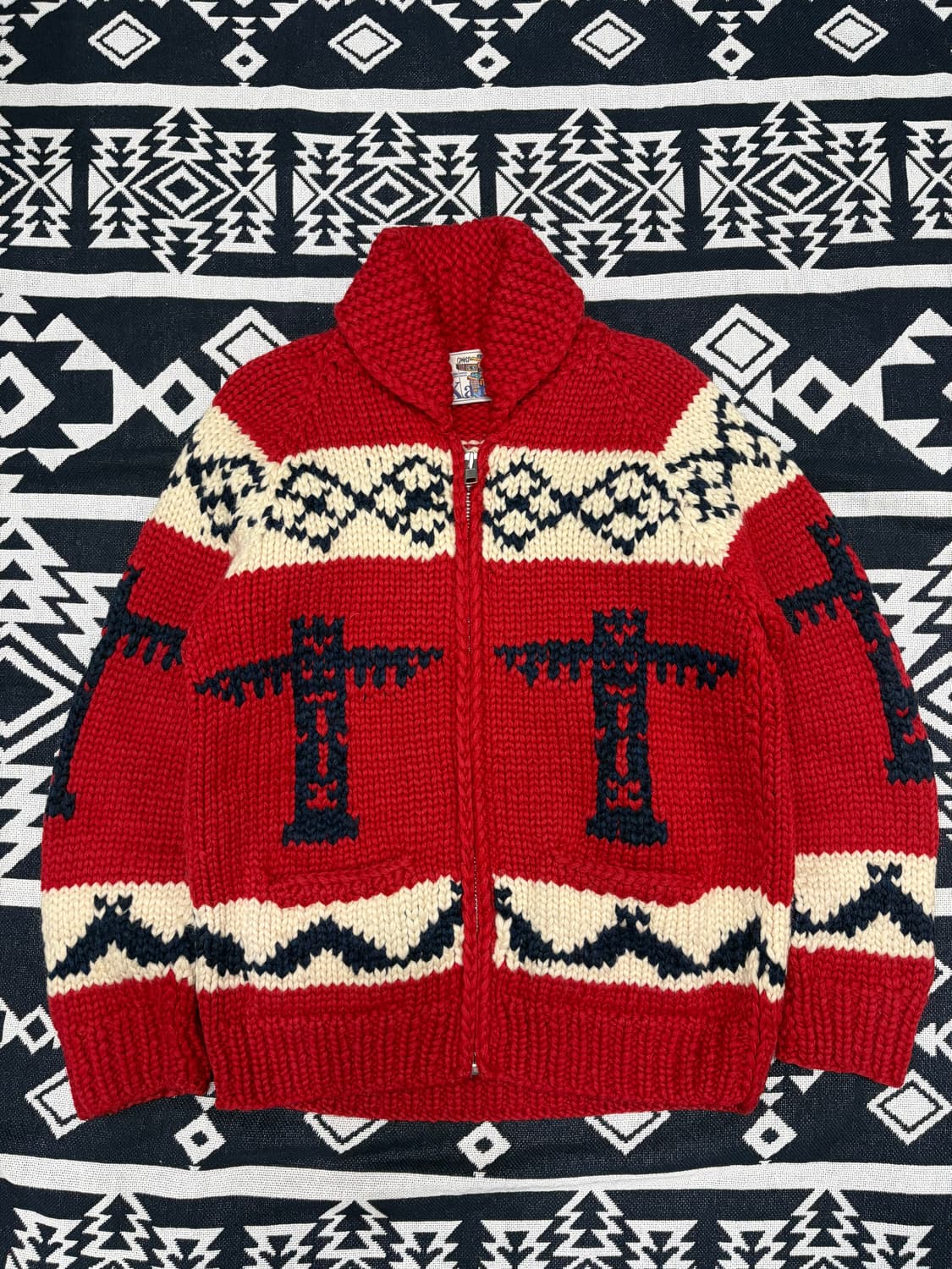 Kanata 카나타 토템 코위찬 L Cowichan 캐네디언스웨터 상품이미지1