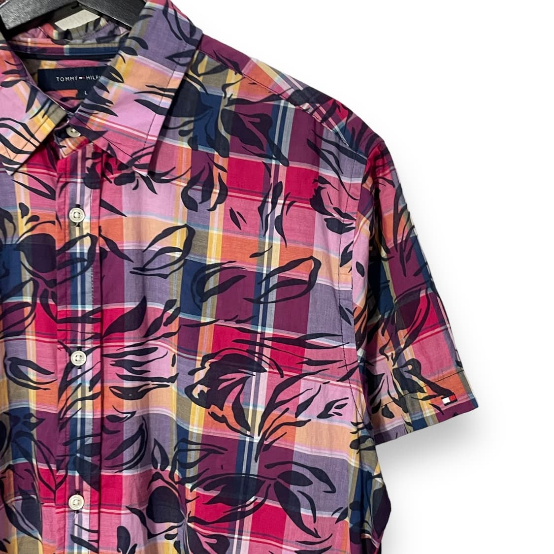 타미힐피거 하와이안 체크 반팔셔츠 상품이미지4