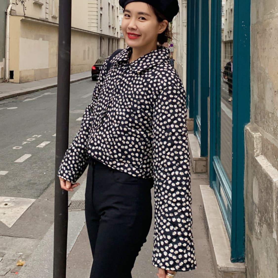 프로스트제이(PROST J) 플랑 데이지 퀼팅 패딩 프리사이즈 새상품  상품이미지2