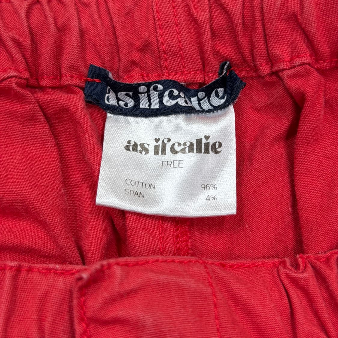 에즈이프캘리 파라슈트 코튼 카고팬츠 바지 레드 상품이미지4