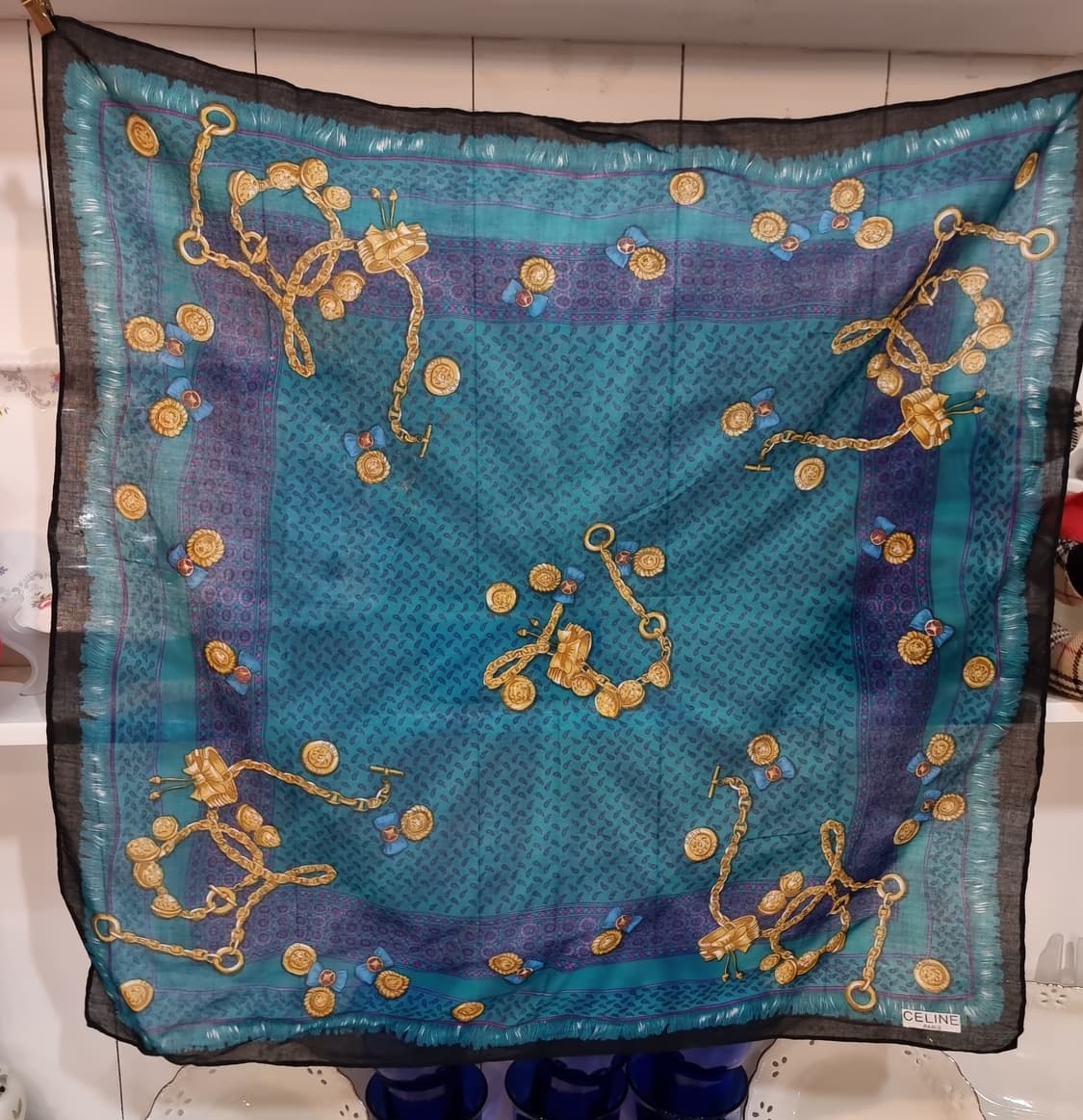 🖤💙 셀린느(CELINE) 빈티지 무드 빅 반다나 손수건/스카프 💙 상품이미지2