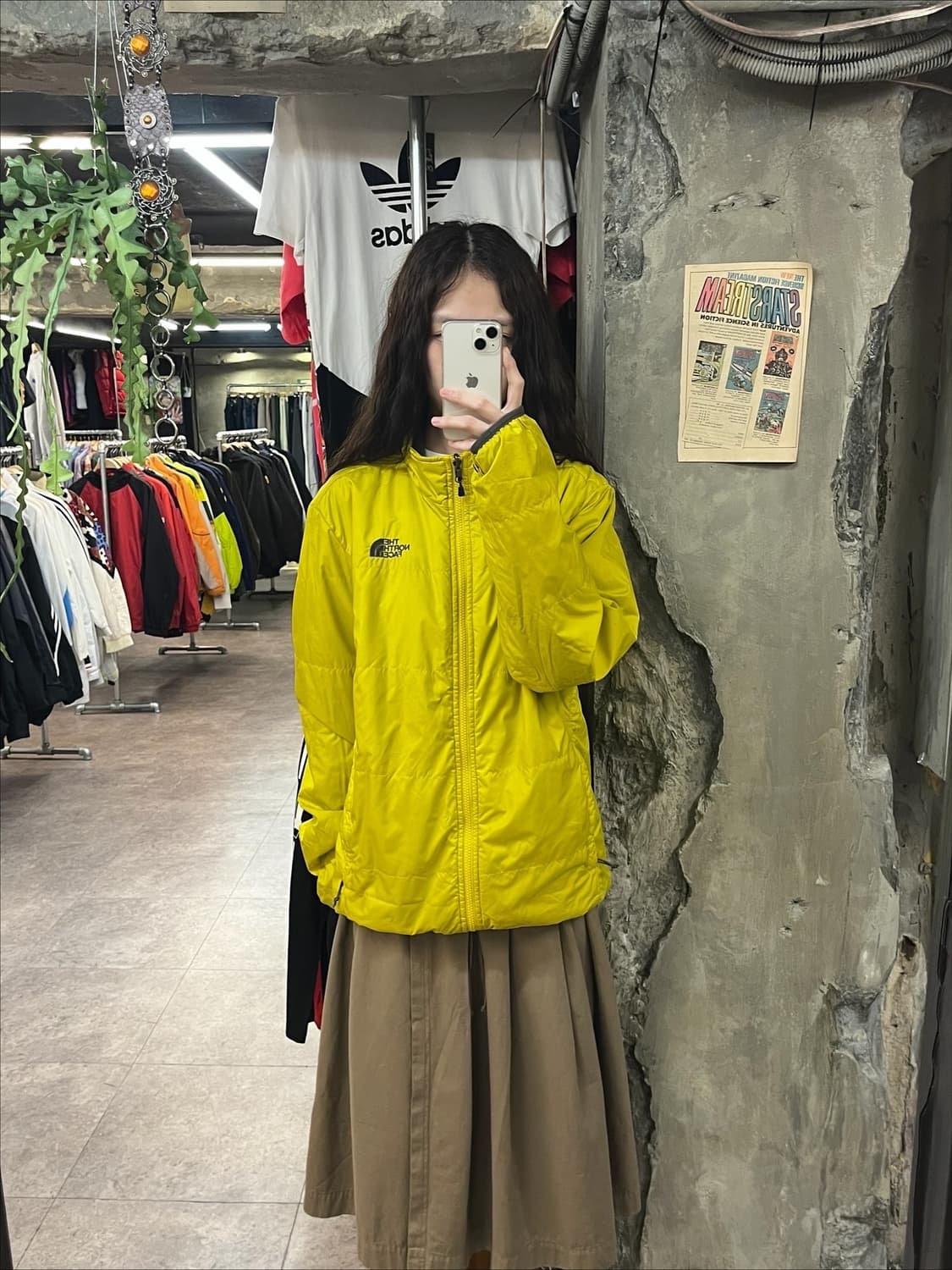 노스페이스 자켓 옐로우 M #csz1840 상품이미지2